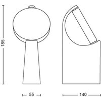 Philips Mimosa lampioncino LED, orientabile Philips
