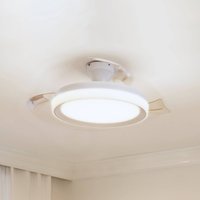 Ventilatore da soffitto LED Philips Bliss, bianco/bianco, silenzioso, CCT Philips