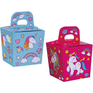 Decora 6 Candy Box In Cartoncino Compostabile Unicorno 6 X 6 X 10,5 H Cm Decora