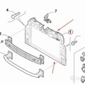OSSATURA CALANDRA / RIVESTIMENTO FRONTALE ANT. FIAT PANDA 312 (III SERIE) 2016