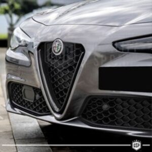 Cover Griglia per Alfa Romeo Giulia Cornice V Nero Lucido Bordino Decorativo