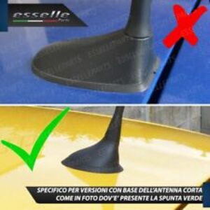 ANTENNA PINNA SQUALO NERA LUCIDA PER ALFA ROMEO GIULIETTA VERA RICEZIONE RADIO