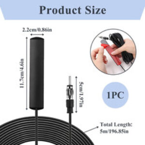 Antenna Universale Auto, Antenna Amplificata Auto, Adattatore Antenna Autoradio