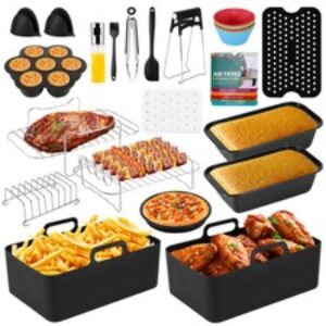 Friggitrice ad aria calda 31 pezzi accessori Airfryer per Ninja Foodi Dual AF400EU AF300EU DE