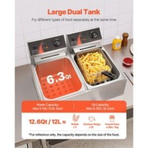 5000W 12L Friteuse Électrique Frites Acier Inoxydable Frites Commerciale