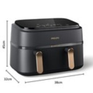 Philips Friggitrice ad Aria Airfryer 9L 2750W Doppio Cestello Antracite NA352/00