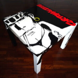 Tavolino d’Arte Dipinto a Mano CORTOMALTESE – Arredamento Salotto Design Fumetto Casa, arredamento e bricolage Arredamento