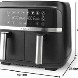 Friggitrice ad aria doppia zona 3,8lt x 2  Nedis KAAFD350EBK