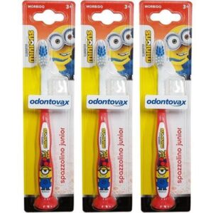 Odontovax Spazzolino Junior Minions Rosso Igiene Orale 3x1 St