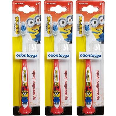 Odontovax Spazzolino Junior Minions Rosso Igiene Orale 3x1 St