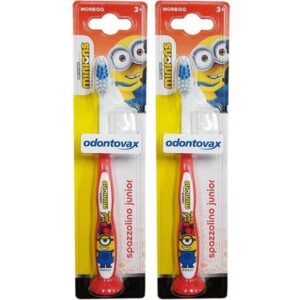 Odontovax Spazzolino Junior Minions Rosso Igiene Orale 2x1 St