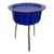 Tavolino portaoggetti Ikea Hatten smerigliato plastica anni 90 blu retrò cromato Home, Furniture & DIY Furniture